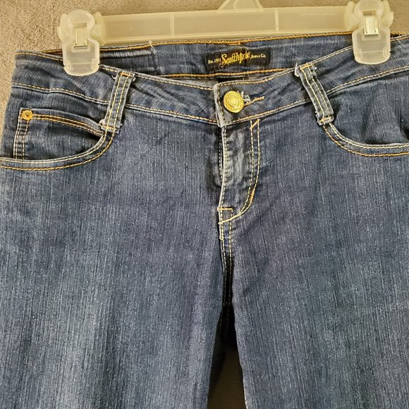 Southpole Boot Cut Medium Wash Stretch Boot Cut Blue Jeans Size 7 Juniors - Picture 5 of 13